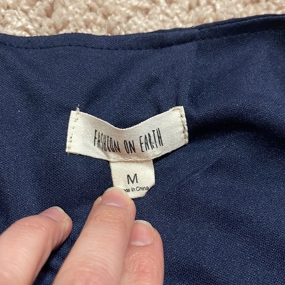 Fashion On Earth Skirts Fashion On Earth Navy Blue Wrap Mini Skirt